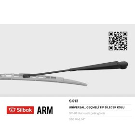 Resim Silbak SİLECEK KOLU 385MM R12TX.GTS.TSW.TOROS YENİ MODEL KANCALI (2 ADET) 