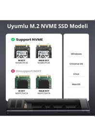 Resim Ugreen M.2 Nvme Ssd Type-C 3.1 Gen2 Pcıe M-Key M+B Key Disk Kutus 
