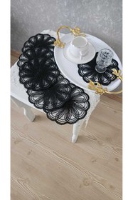 Resim ozbience 6'lı Şık Güpür Tül Peçete Seti, Zarif Sunum İçin Mükemmel 