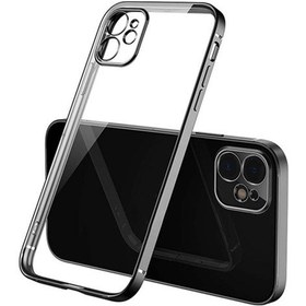 Resim Apple Uyumlu iPhone 12 6.1Inç Renkli Kenar Seffaf Kilif Kamera Korumali Kilif 122727625 - Renk / Gold 