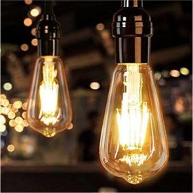 Resim Proich 3'lü Paket 4W E27 Rustik Armut LED Ampul Günışığı (Sarı Işık) 