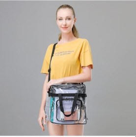 Resim Leezsing Şeffaf Çanta Stadyum Onaylı, Stadyum Güvenlik Seyahat Ve Spor Salonu Şeffaf Tote Çantalar Diğer 