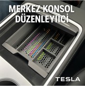 Resim Butik Tesla Model Y(Eski Makyaj) Uyumlu Araç İçi Organizer 