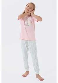 Resim Arnetta Kız Çocuk Pembe Pijama Takım Pembe 