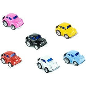 Resim Uzman İthalat Oyuncak Metal Mini Vosvos Kaplumbağa Arabalar Çek Bırak 6'lı Set 