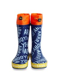 Resim Denokids Renkli Dinozorlar Erkek Çocuk Yağmur Botu Lacivert 
