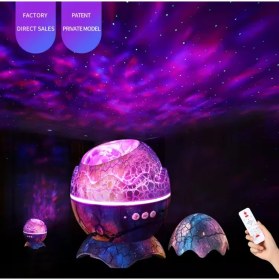 Resim Coverzone K890 Dinozor Yumurtası Bluetooth Hoparlör ve Gece Lambası Ambians Işık Mor 