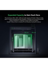 Resim Creality Ender-5 Max 3d Yazıcı, 400 400 400 Mm'lik Geniş Yapı Alanı, 700 Mm/sn'lik Ultra Hızlı Corexy Baskı Hızı, Baskı Çiftlikleri İçin Creality Os İle Akıllı Kontrol 