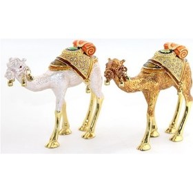 Resim Periboia Swarovski Taşlı Tekli Deve Figürü Model 3 