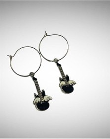 Resim Kanatlı Bas Gitar Küpe Çok Renkli 