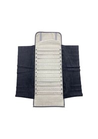 Resim Deri Kumaş Gri Renk 64 / 25 Cm Küpe Sergileme Seyahat Çantası 