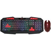 Resim Dolia Oyuncu Rgb Mekanik Klavye Seti Mouse + Klavye Özel Tasarım +50 Milyon Tıklama Uzun Ömürlü 