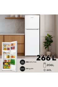 Resim KUMTEL Çift Kapılı No Frost Buzdolabı 266l Htmf-270 