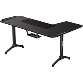 Resim Twisted Minds WARRIOR TM-Y-LB-RGB L DESIGN SİYAH OYUNCU MASASI - SOL 