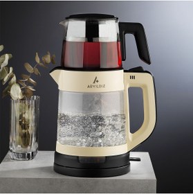 Resim AryÄ±ldÄ±z Tea Taste Ã‡ay Makinesi Krem 1800W 1.8L 