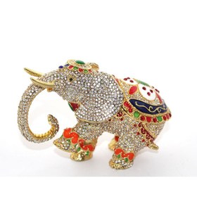 Resim Swarovski Taşlı Tekli Fil Figürü Model 6 