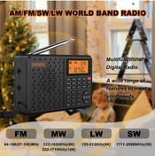 Resim XHDATA D-109 Radyo Fm / Mw / Sw Full Tam Bant Taşınabilir Radyo 