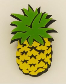 Resim Turuncu Tuhafiye Ananas Broş 6 Cm No:61 