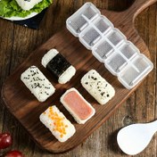 Resim 1 adet yapışmaz suşi kalıbı - Kolayca 5 onigiri yapın, evde yemek yapma tutkunları için ideal seçim 