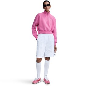 Resim Nike Sportswear Phoenix Fleece Kadın Yarım Fermuarlı Pembe Eşofman Üstü 