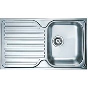 Resim TEKA Princess 50 B Mikro Keten Dokulu Tek Gözlü Sol Damlalıklı Eviye (TEKA.40109050) 