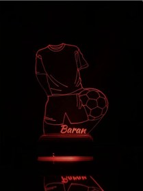 Resim Hediyelik 3D Forma Ve Futbol Topu Led Masaüstü Ve Gece Lambası 