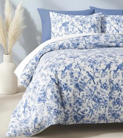 Resim Rivaistanbul Nova Mavi Çift Kişilik Nevresim Takımı Pamuklu Çok Renkli 