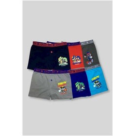 Resim Tutku Erkek Çocuk Likralı Baskılı Boxer 6`lı 