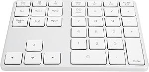Resim Mini Sayısal Klavye, USB Tuş Takımı Alloyu Ultra İnce Sayı Ped Taşınabilir Tasarım BT 3.0 Bağlantısı Için 