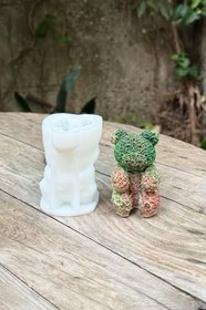 Resim Rufus Concept Rose Bear Tekli Silikon Mum Kalıbı 