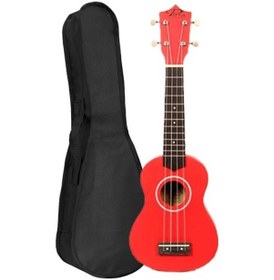 Resim Puka UK-21RD Soprano Ukulele Kırmızı + Kılıf 