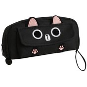 Resim Suntek Kalem Kutusu Kedi Kozmetik Çantası Erkek Kız Siyah 