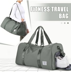Resim Motion003 1 Adet Büyük Kapasiteli Nylon Seyahat Bavulu Army Green Çok Cepli Islak Kuru Cep Haki Yeşili 