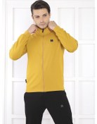 Resim Escetic Erkek Spor Slimfit, Dik Yaka, 4 Cepli, 4 Mevsim Hardal Eş 