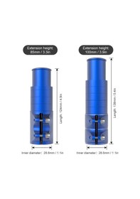 Resim Alüminyum Alaşım Bisiklet Fork Yükseltici, Gidon Yükseltici, Mavi Çok Renkli 