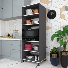 Resim Kenzlife fırın dolabı müzeyyen gri 180*65*50 mutfak XLARGE ayaklı banyo kiler ofis 
