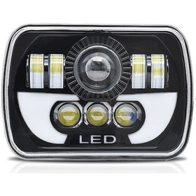 Resim Youmex 7" Led Far 180w Yüksek Parlaklık, Jeep Wrangler Yj Cherokee Xj İçin Su Geçirmez Ip67 Dayanıklı Başlık Farları 