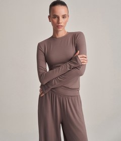 Resim SOFT LOUNGE LONG TEE MINK - L 