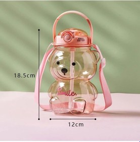 Resim 1200 Ml Smile Minnoş Desenli Ayıcık Model Su Matarası Yavrulu Su Şişesi Suluk Ve Matara Bpa Free Pem Diğer 