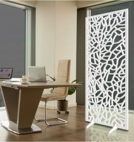 Resim Liar Dekor Liar Ahşap Seperatör (PARAVAN) - Ksp-70 - (18 MM) - (85 CM X 210 CM) - (BEYAZ) 