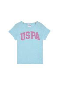 Resim U.S. Polo Assn. Kız Çocuk Bisiklet Yaka Tişört 50234830 Aqua 