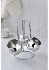 Resim Karaca Alya Çelik Cezve Takımı 