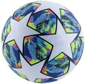 Resim TECHCG Champions League Tasarımı Dikişli Futbol Topu, 5 Numara + Pompa Beyaz 