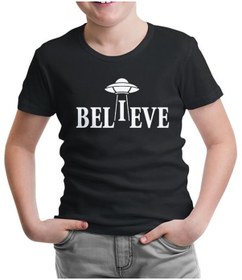 Resim Believe Siyah Çocuk Tshirt 