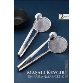 Resim MKR HSNET Maşalı Kevgir - Kızartma Maşası - Kızartma Süzgeci Multi 2 ADET 