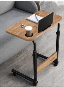 Resim Bambu Laptop Ve Tablet Sehpası Çalışma Masası - Atlantik Çam 60x40 Tekerlekli Atlantik Çam 