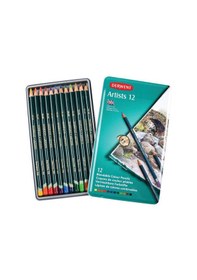 Resim Derwent Artists Pencils Kuruboya Kalemi Teneke Kutu 12'Li Renk 