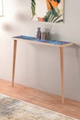 Resim bluecape Amalfi 22x102cm Doğal Ağaç Çift Sıra Traverten Taşlı Dresuar 