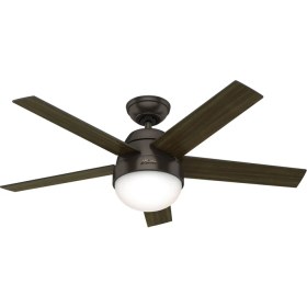 Resim Hunter Stile Çağdaş Bronz - 117 Cm. Aydınlatmalı Tavan Vantilatörü 