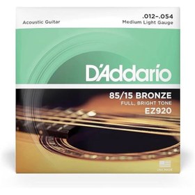 Resim AyrStore D'Addario EZ920 012 Akustik Gitar Teli 85-15 MED LITE 
